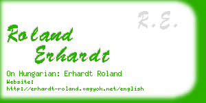 roland erhardt business card